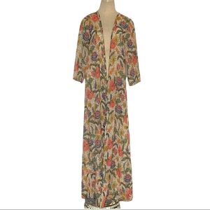 Floral Print Kimono Duster Show Me Your MuMu Bloomtastic Karmyn Cape Size Small
